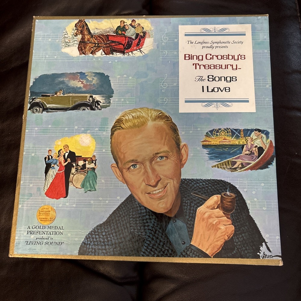 VINYL RECORD LP BING CROSBY'S TREASURY - THE SONGS I LOVE LONGINE 6LP SET LWS218